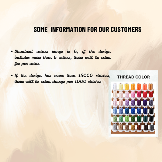 Personalised Embroidered Trucker Hat colour chart and embroidery thread reference UK