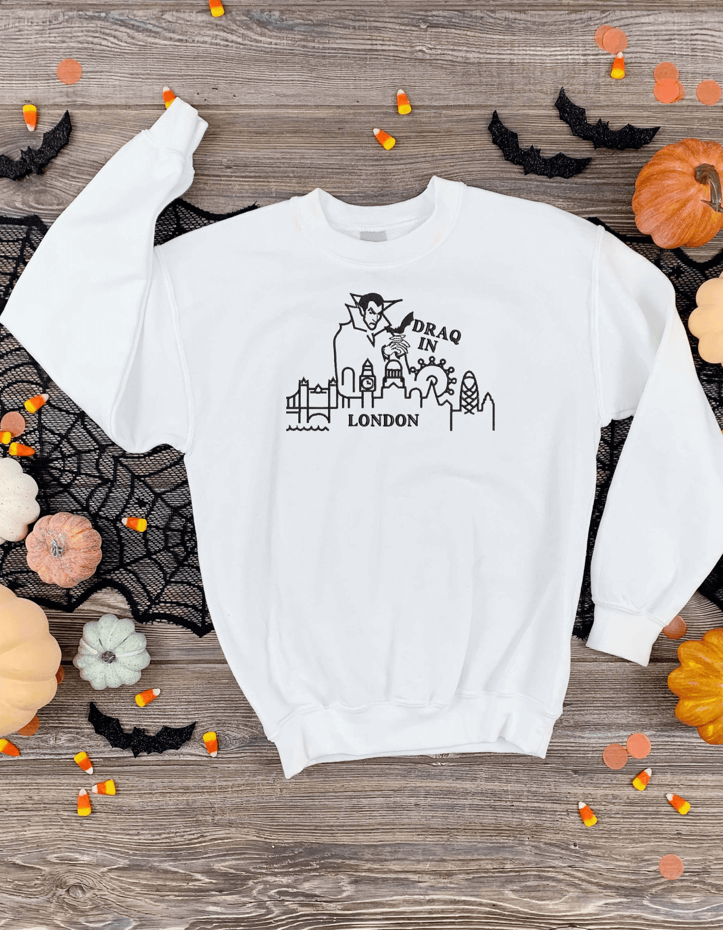 Dracula in Your City Embroidered Sweatshirt Personalized