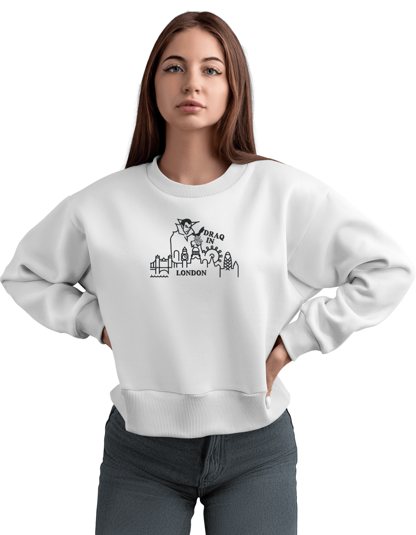 Dracula in Your City Embroidered Sweatshirt Personalized