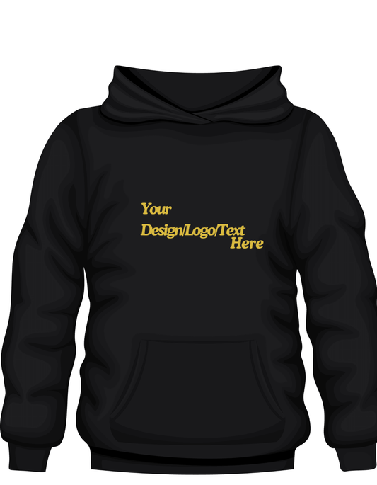 Personalised Printed Hoodie showing detailed DTF logo print