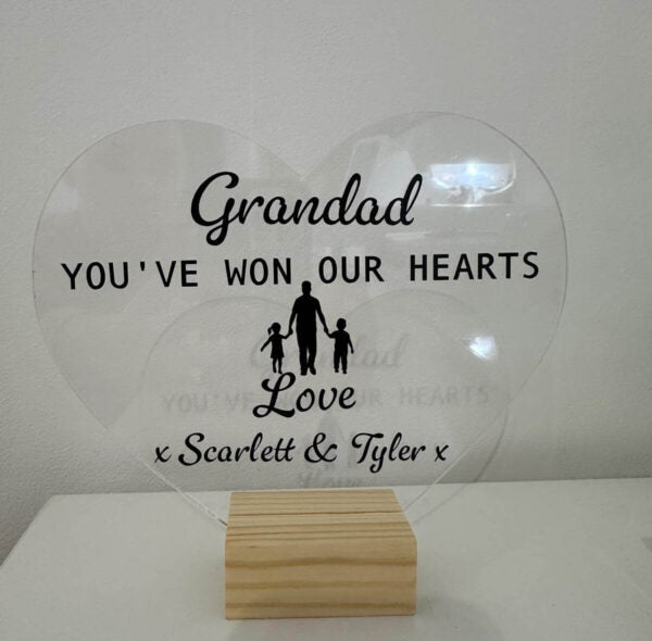 Personalized Acrylic Standing Sign Table