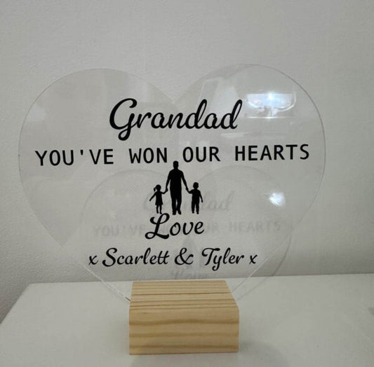 Personalized Acrylic Standing Sign Table