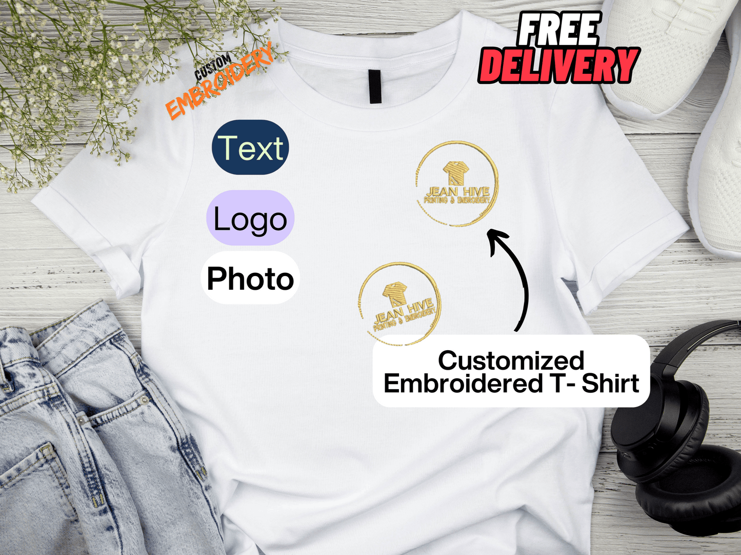 Personalised Embroided T-Shirt