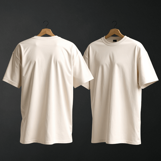 Custom Printed Oversized T-Shirt front and back view – soft cotton fabric