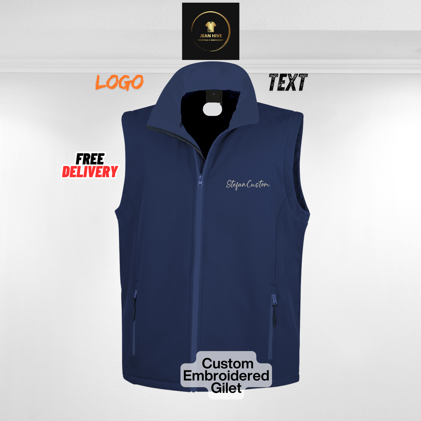 Custom Embroidered Gilet Bodywarmer