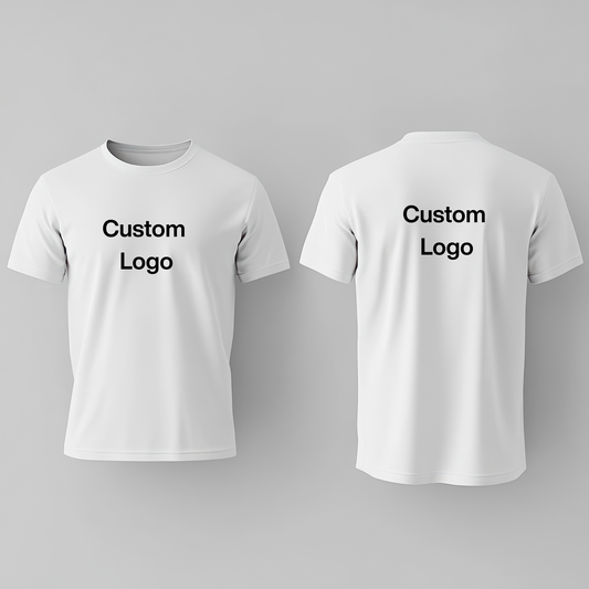Personalised Printed T-Shirt in white – custom logo or text design for women
