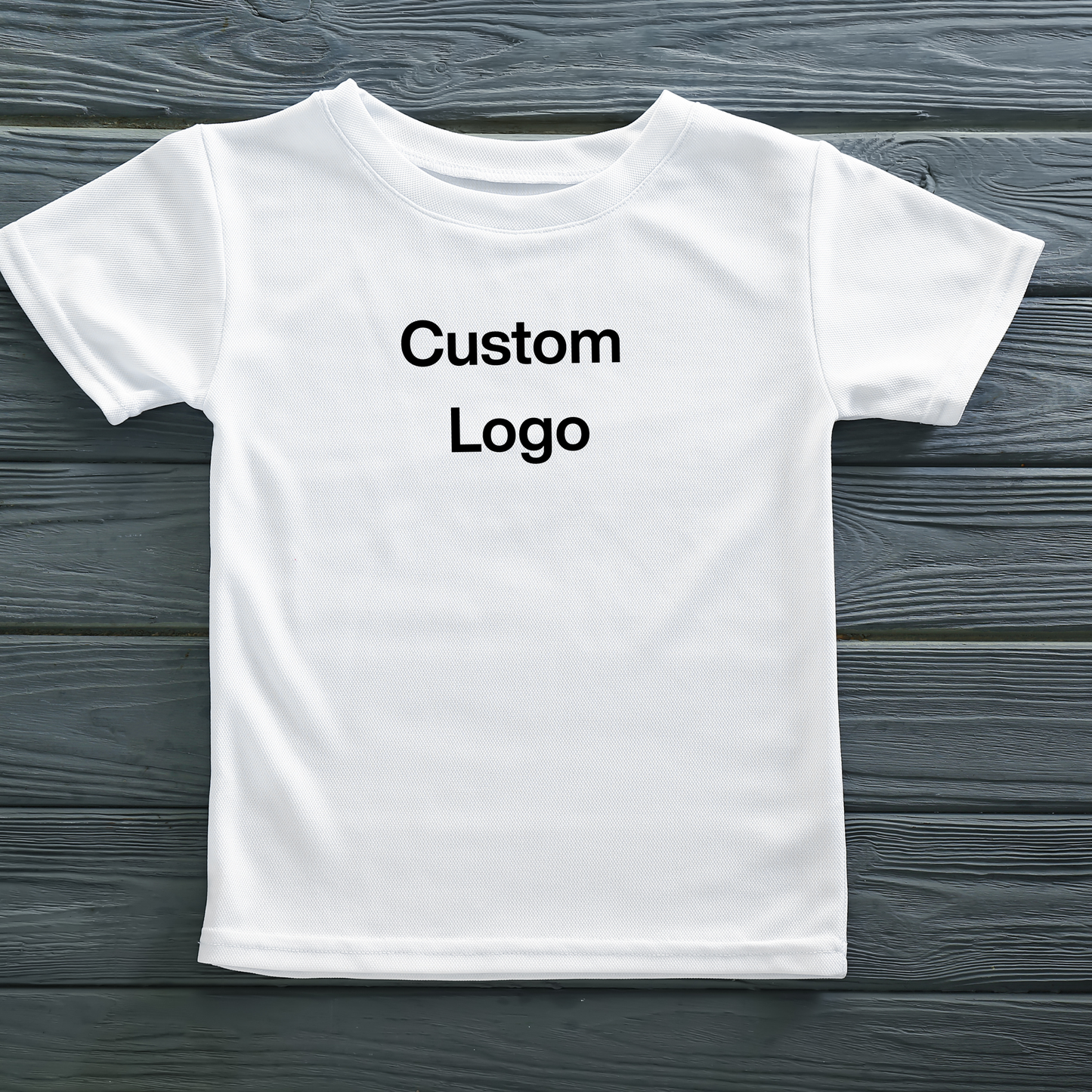 Personalised Embroidered T-Shirt front view – custom logo or text design UK