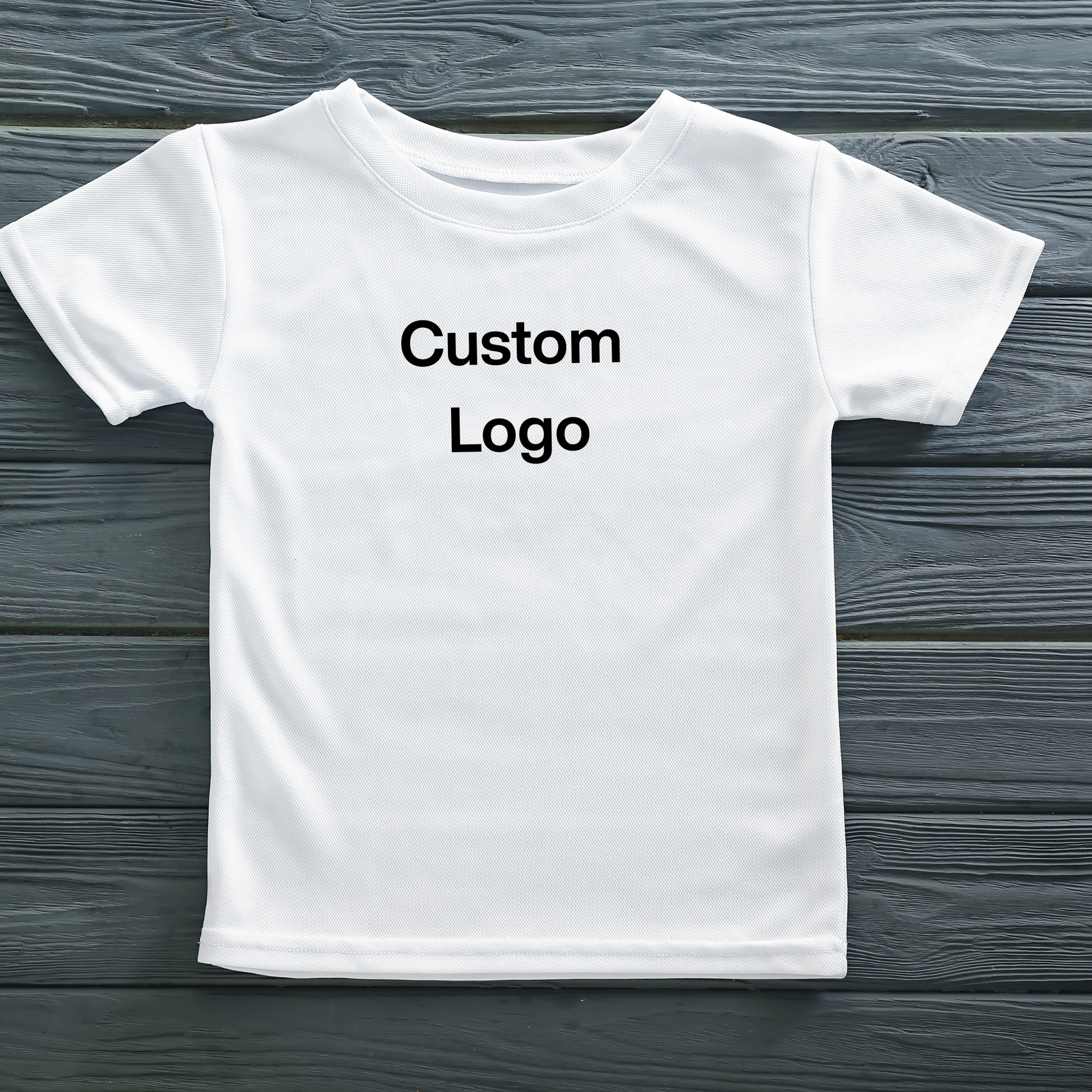 Personalised Embroidered T-Shirt front view – custom logo or text design UK