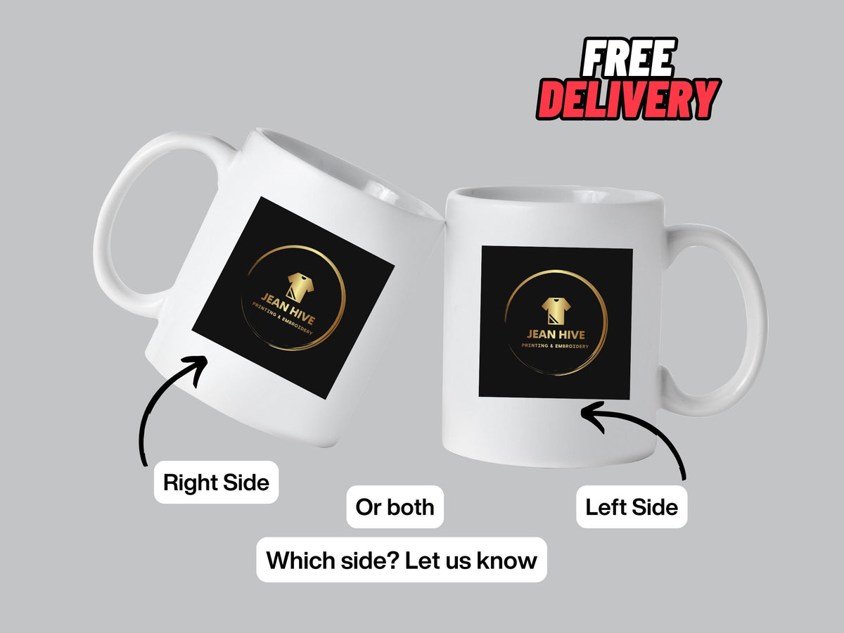 Personalised Custom Coffee Mug - Unique Graphic Print or Text Gift for Home & Office