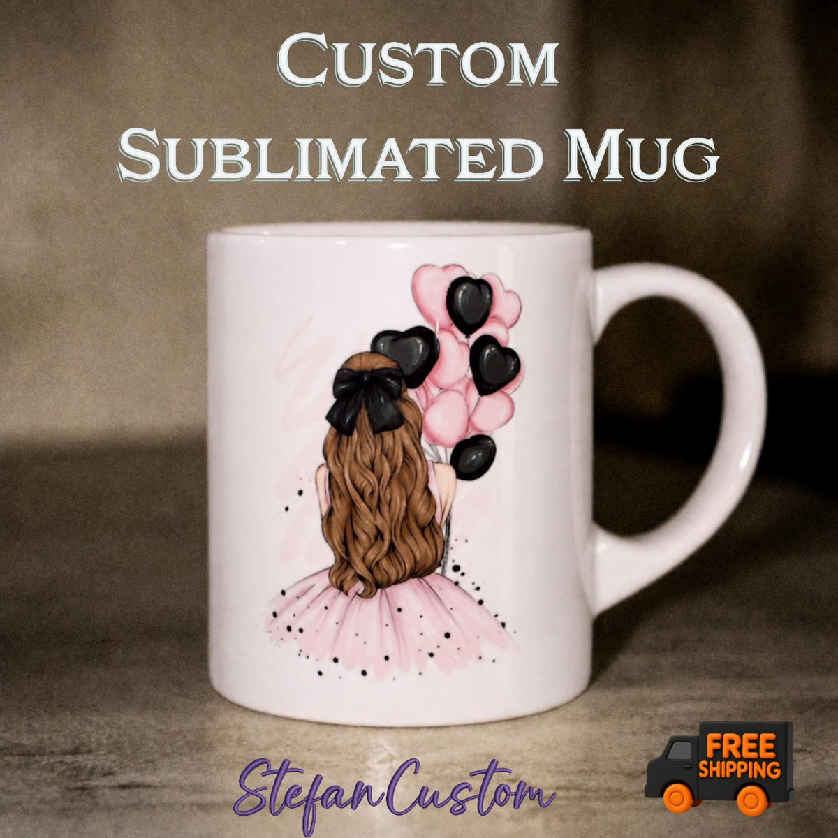 Personalised Custom Coffee Mug - Unique Graphic Print or Text Gift for Home & Office