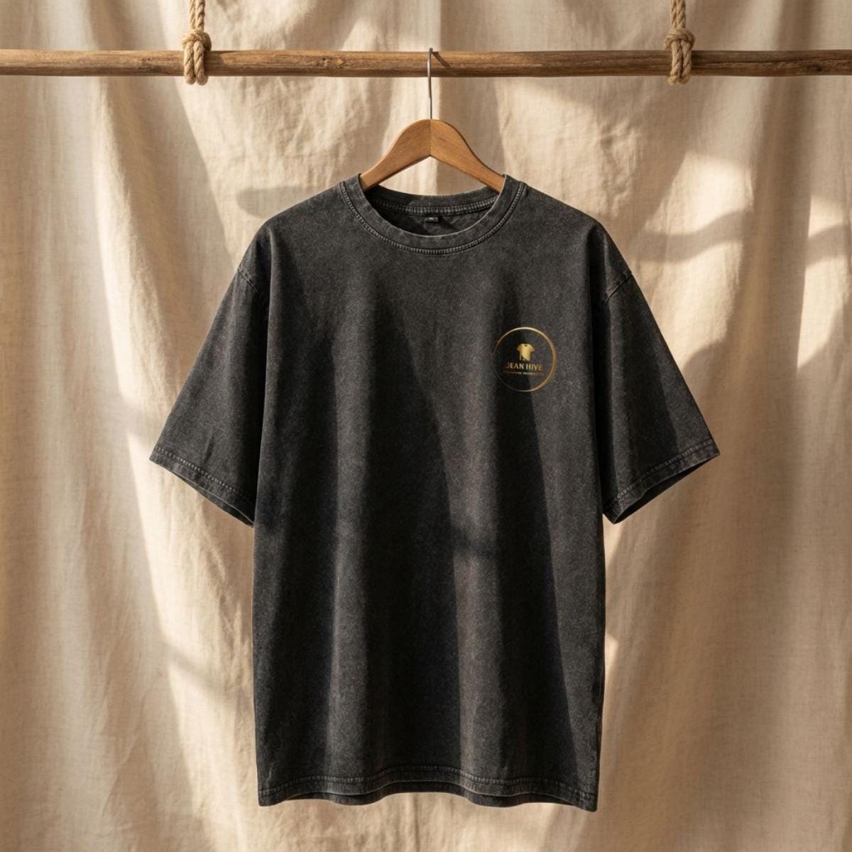 Custom Embroidered Washed Oversized T-Shirt | Personalised Logo